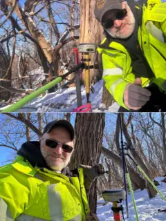10 degrees this morning in the woods up on a hill in the sunshine, Costich Friday in the Field! 
📸: @markg0311 
.
.
.
#landsurveyor #costich #surveylife #winterwork #snow #costich #nyswbe #getoutside #happyfriday #carlson #carhartt #landsurveying #meetmeinthewoods
