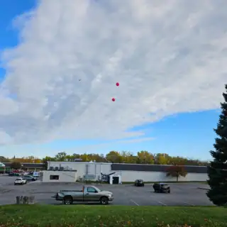 Whats going on here you might ask? Do you see the drone as well as the red weather 🎈? 

Our balloon fly/photosim team was caught out in the field conducting this flight in order to create photosimulations of a proposed monopole as well as assess the visibility of the proposed structure from set elevations within a 3 miles radius of the proposed tower! 

The weather balloons are flown at known heights to give us a scalable object to create simulations in the office and the drone similarly is flown at set elevations in a 360 degree circle as a reverse check of visibility of the proposed tower.

We have this down to a science! 
.
.
.
#costich #civilengineering #visualanalysis #proposed #photosimulation #picture #whatwillitlooklike #zoning #planningboard #municipalapprovals #photoshop #uav #drone #rf #wirelesstelecommunications #celltower #monopole #verizonwireless